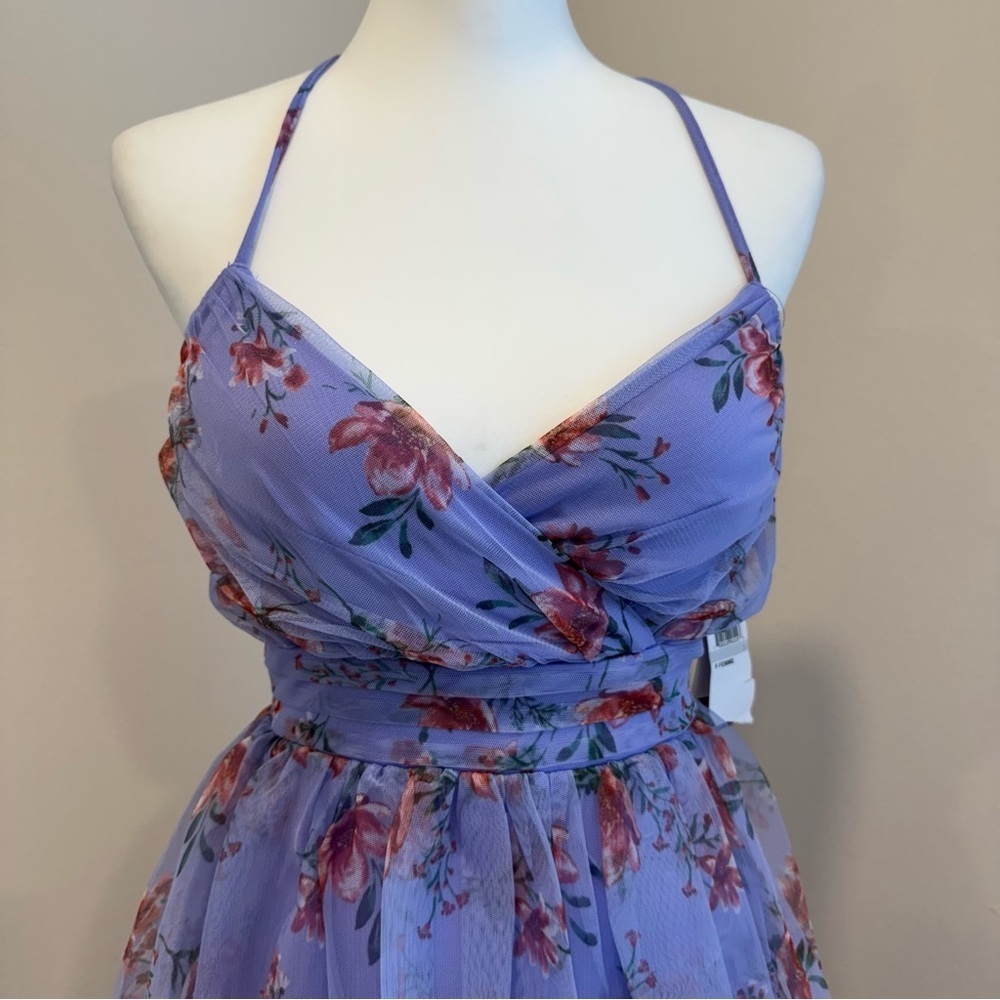 City Studio Tulle Tiered Floral Floral Babydoll Maxi Dress HOCO Gown Wedding 0 - Picture 5 of 13